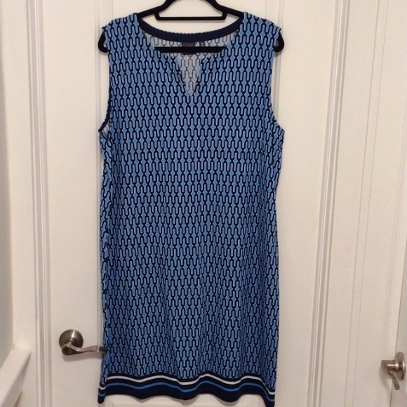 Rafaella Dresses & Skirts - Rafaela size 2x navy & light blue sun dress, sleeveless